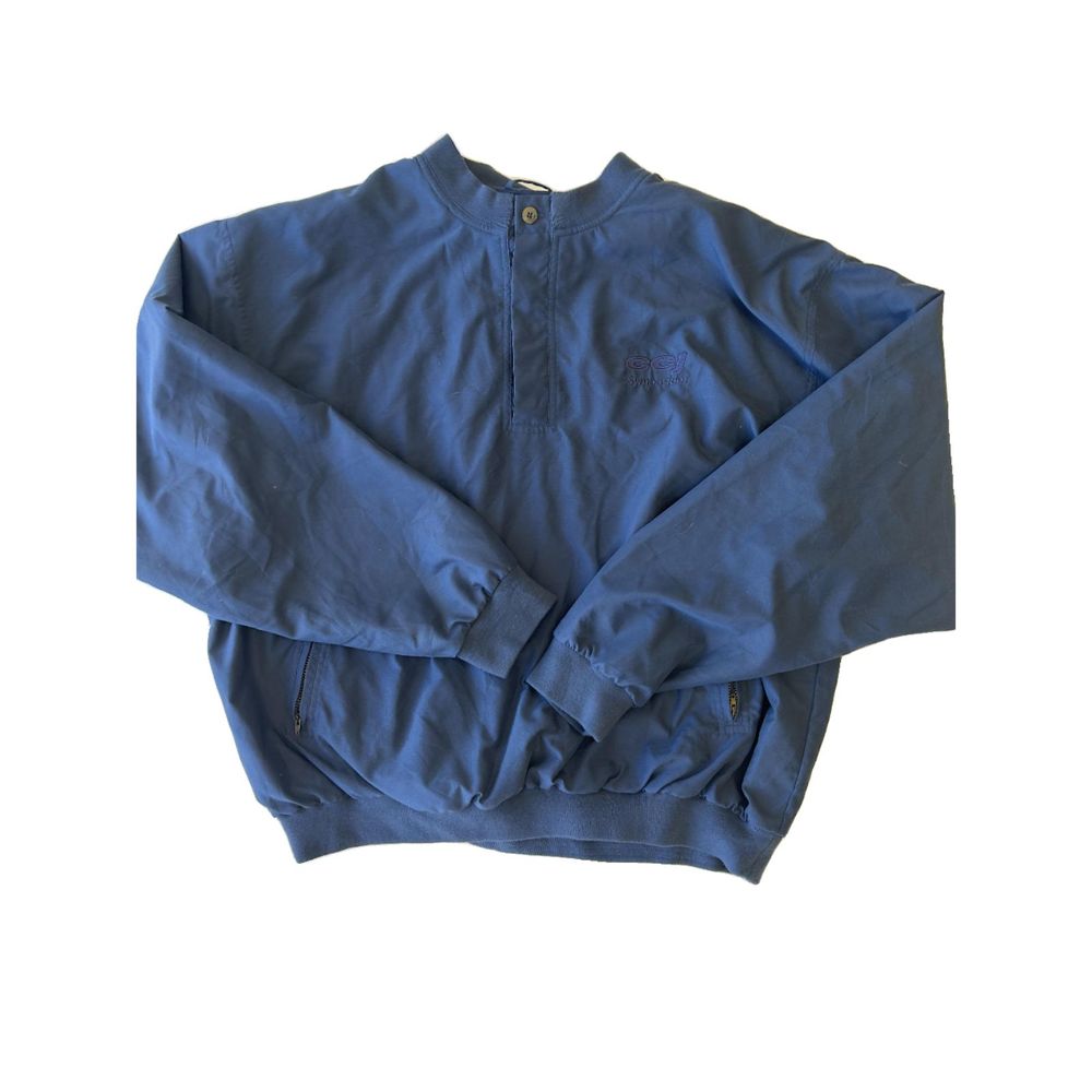 Gold Tri-Mountain Vintage Windbreaker Golf Pullover Size 2XL